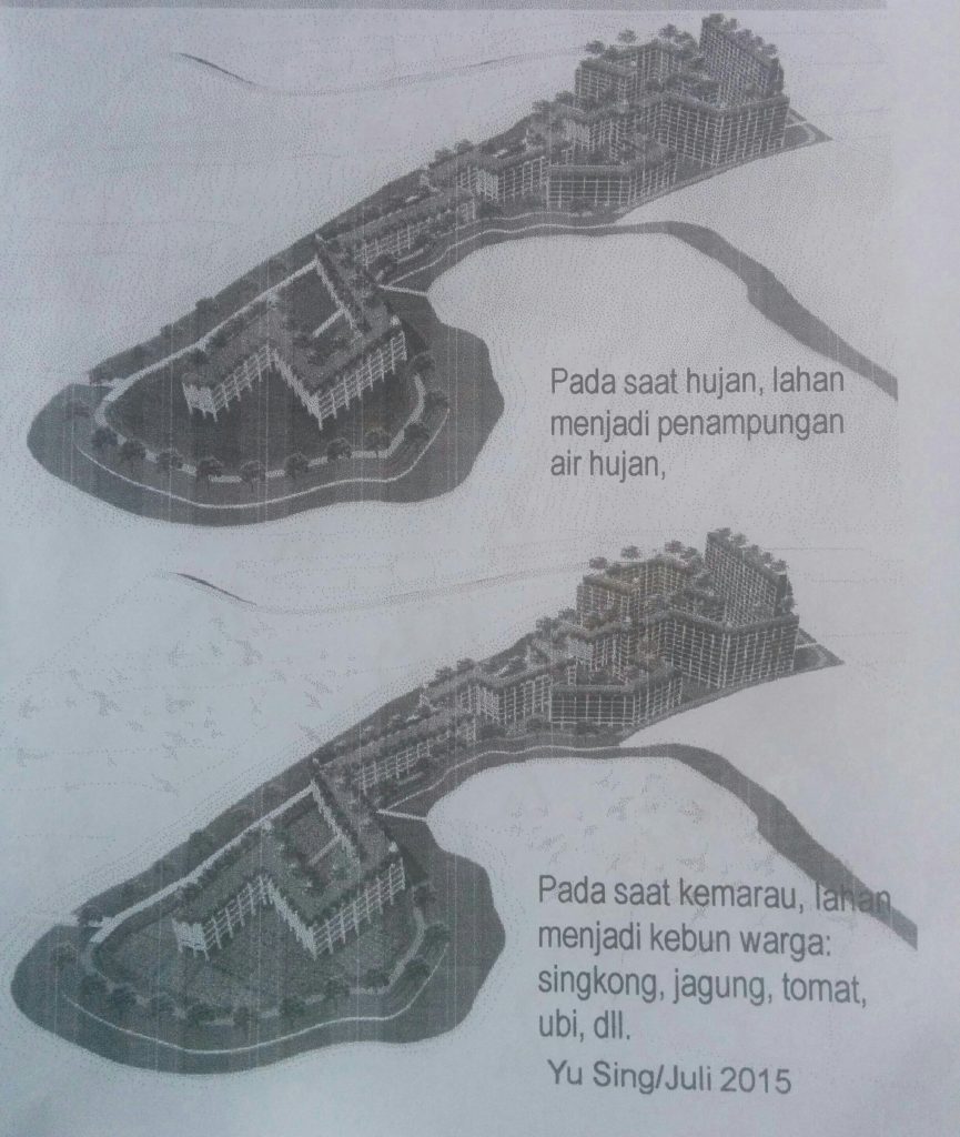Gambar 4. Konsep kampung susun usulan Ciliwung Merdeka